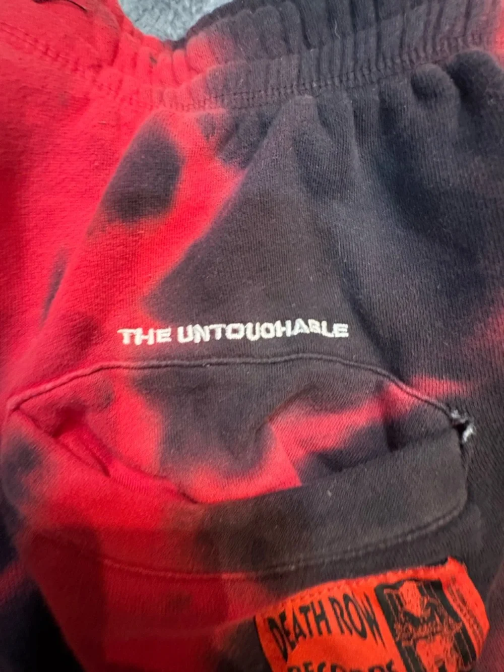 (A6) Death Row Records x Shoe Palace Red Tie Dye Fleece Shorts Men's‎ 2XL Rare